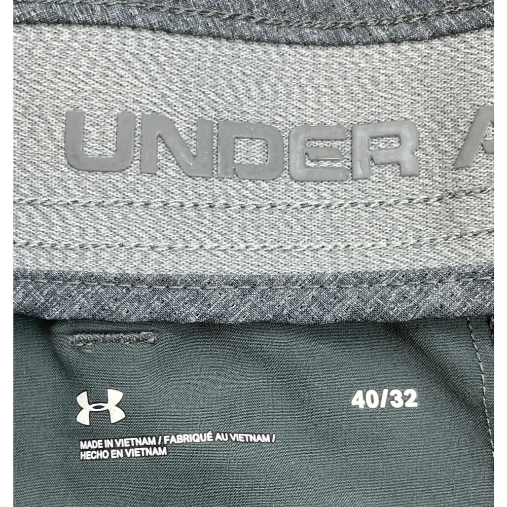 Under Armour Pants Mens 40 x 32 Gray Performance Flat Front‎ Straight Fit Golf